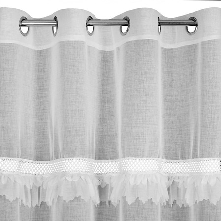 FIRANA GOTOWA KIARA 140 X 250 CM BIAŁY