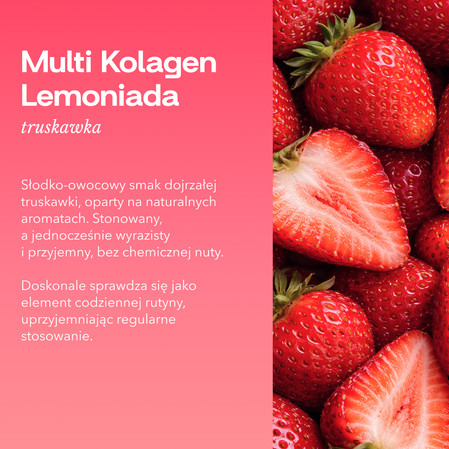Zestaw Intenson: 1x Multi Kolagen Lemoniada Witamina C, Kwas Hialuronowy o smaku truskawka 220g i 1x Kreatyna Monohydrat smak mango-marakuja 260g