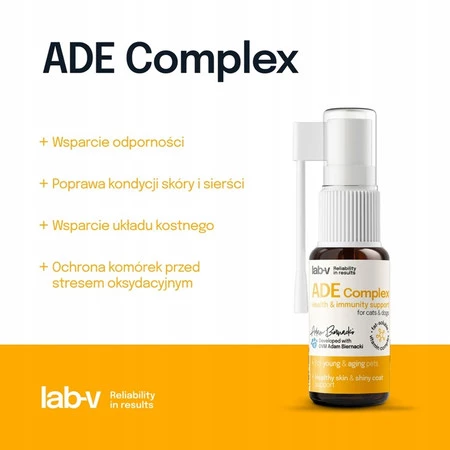 Lab-V ADE Complex kompleks witamin A, D i E w formie spreju dla psów i kotów 10ml x2