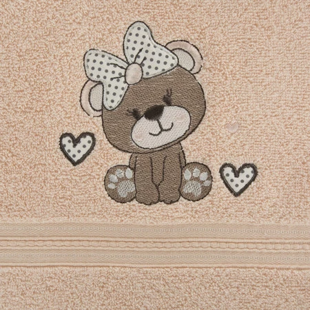 Ręcznik Dziecięcy Baby65 100 x 100 cm, Jasnopomarańczowy