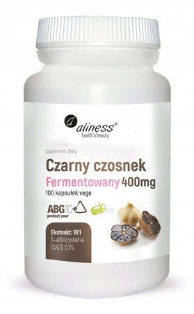 Aliness Czarny czosnek fermentowany ABG10+® 400 mg x 100 kaps VEGE