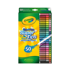 Crayola Super Tips Flamastry mazaki dla dzieci zmywalne 50szt.