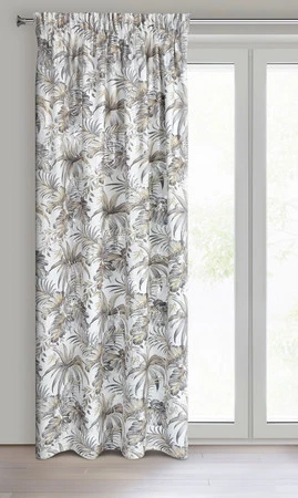 ZASŁONA GOTOWA RODOS NA TAŚMIE 140 X 270 CM BIAŁY