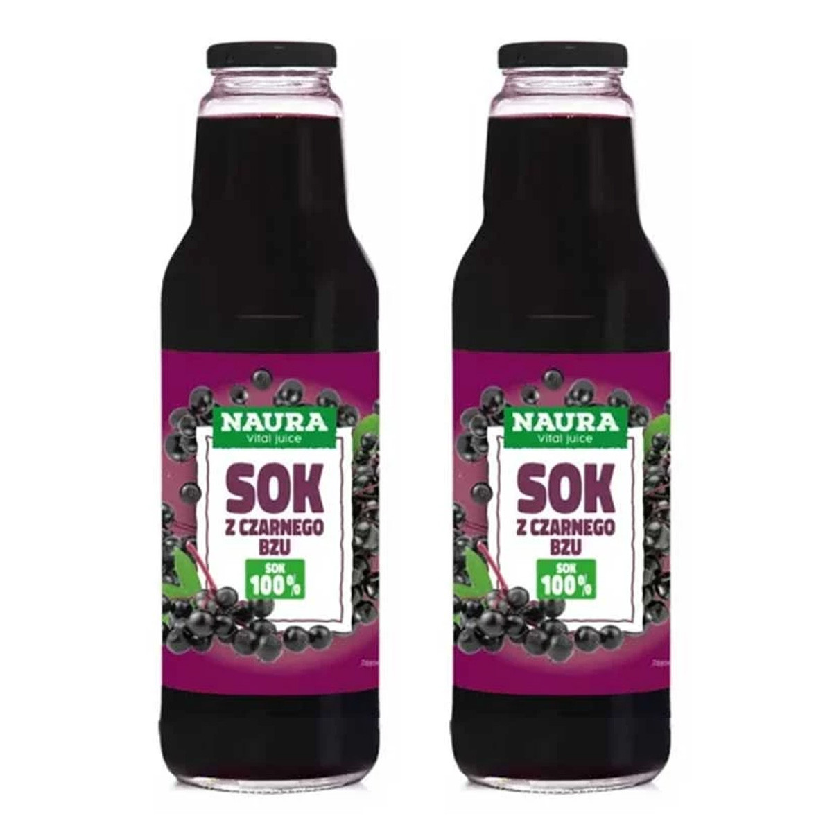 Zestaw 2x Sok z czarnego bzu 750 ml - Nabea.pl