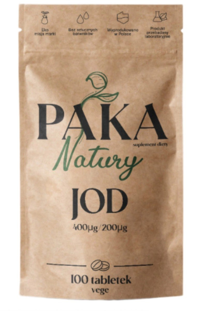 Paka Natury Jod 400 μg / 200 μg 100 wege tabl. - Nabea.pl