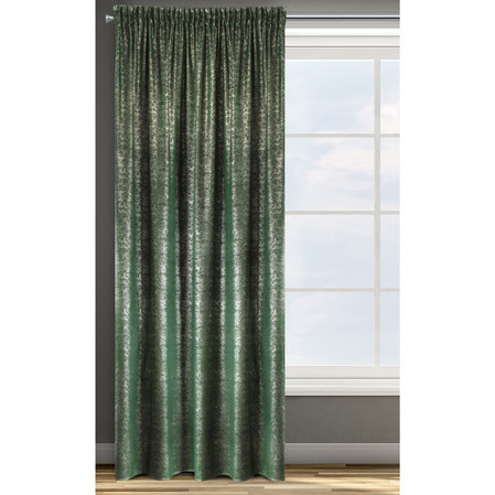 ZASŁONA GOTOWA D91 CYPR NA TAŚMIE 140 X 270 CM ZIELONY