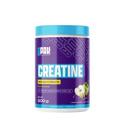6PAK Creatine Monohydrate Kreatyna Monohydrant Czysty 500g smak jabłko