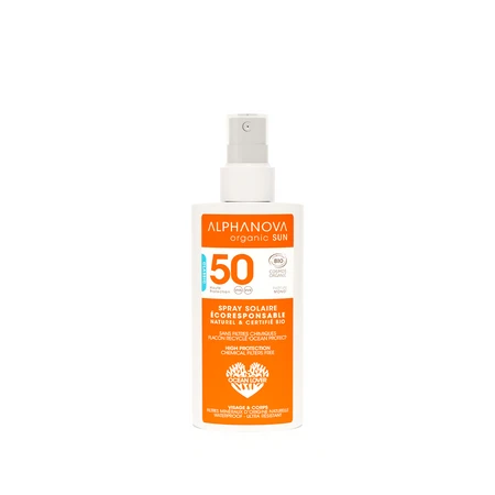 Alphanova Sun Bio, Spray Przeciwsłoneczny, filtr SPF50, 125g
