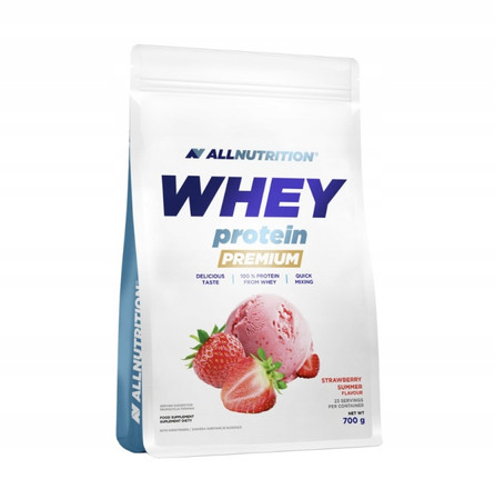 ALLNUTRITION WHEY PROTEIN PREMIUM odżywka białkowa koncentrat WPC 700g smak truskawka