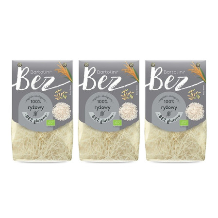 Zestaw: 3x Makaron ryżowy krajanka (filini) BEZGL. BIO 250g