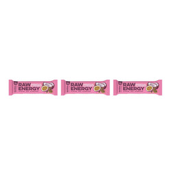 Zestaw: 3x Bombus − Raw Energy, baton z marakują i kokosem bezgl. − 50 g