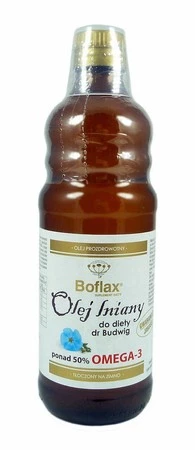 Instytut WNiRZ − Olej lniany Boflax do diety dr Budwig − 500 ml