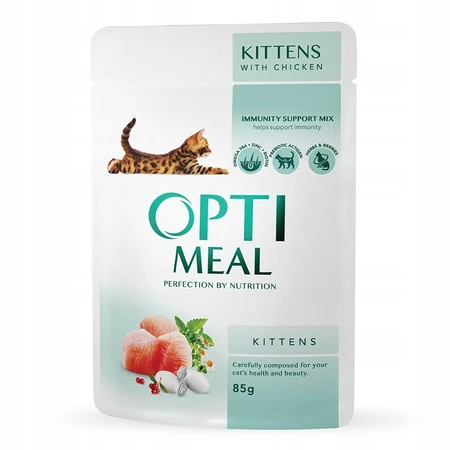 OPTIMEAL Super Premium – mokra karma dla kociąt kurczak 85 g