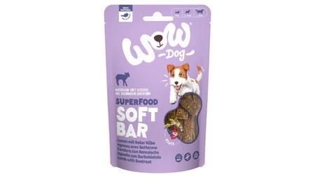 WOW Superfood Soft Bar Lamm - jagnięcina z buraczkami miękkie przysmaki dla psa (150g)