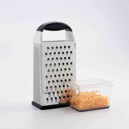 OXO-Tarka z pojemnikiem stalowo-czarna, Good Grips