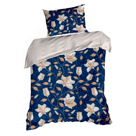 Komplet pościeli satynowej Nika 48, 140 x 200 cm, Granatowy