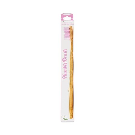 Humble Brush, Bambusowa szczoteczka do zębów, Soft, różowa