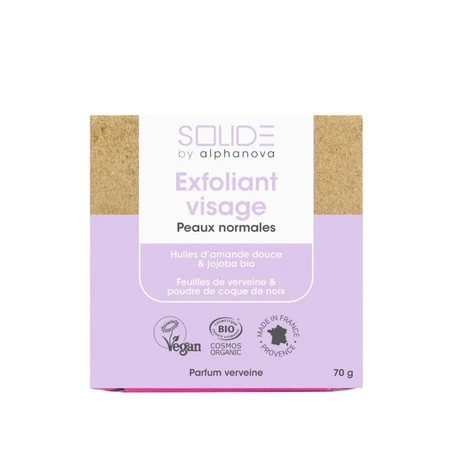 SOLIDE by alphanova, Peeling do twarzy w kostce, 75 g