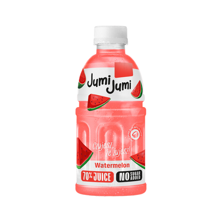 Jumi Jumi Napój 70% zawartość soku Watermelon z kawałkami kokosa 320 ml