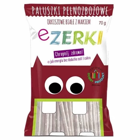 eZerki − Paluszki orkiszowe białe makowe Ceglaste − 70 g