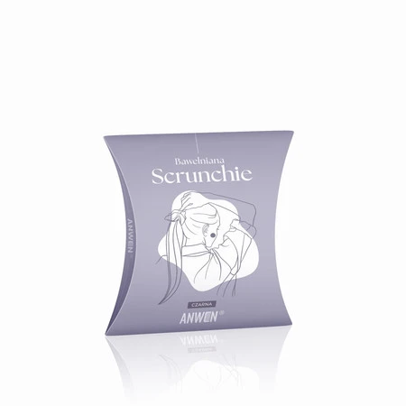 Anwen Bawełniana Scrunchie gumka do włosów Czarna