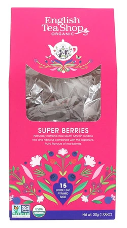 English Tea Shop, Herbata Super Berries, 15 piramidek
