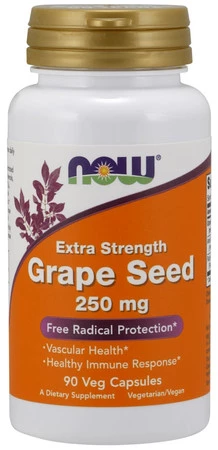 NOW Foods Grape Speed Oliwa z pestek winogron, 250mg - 90 kaps.veg