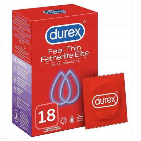 Durex − Fetherlite Elite, prezerwatywy ultracienkie − 18 szt.