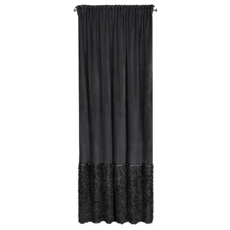 ZASŁONA GOTOWA MARION 2 NA TAŚMIE 140 X 270 CM CZARNY