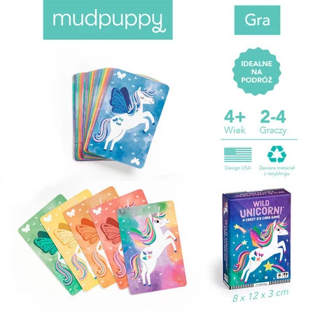Mudpuppy Gra karciana Wild Unicorn! 4+