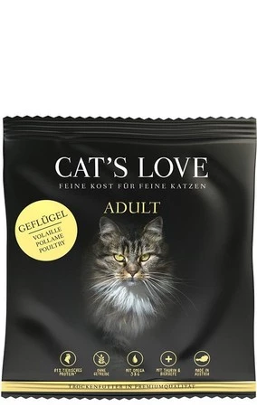 Zestaw 10x CAT'S LOVE Geflugel - sucha karma dla kota bez zbóż z drobiem (80g)