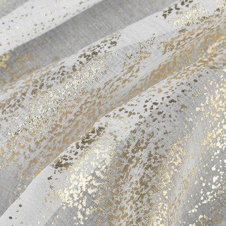 Firana gotowa z błyszczącym nadrukiem rozm.: 140 x 250 cm, kolor: biały