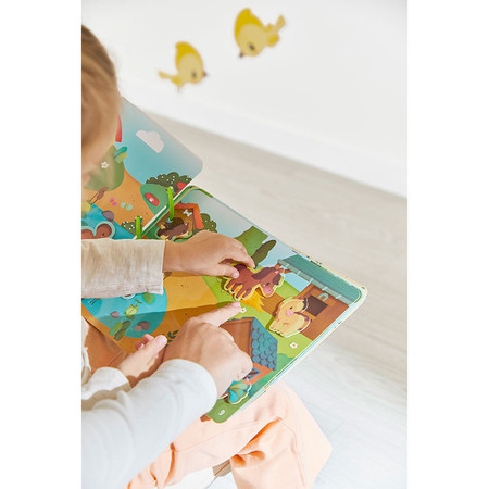 Janod Książeczka z zadaniami Busy Book Farma 3+ (wersja polska)