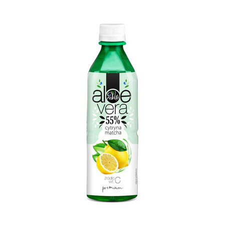 Zestaw 2x Napój aloesowy cytryna i matcha 500 ml