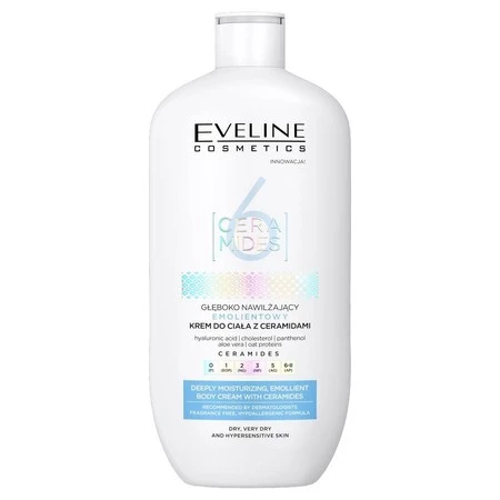 6 Ceramides głęboko nawilżający emolientowy krem do ciała 350ml