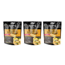 Zestaw: 3x PIZZETTA CHIPS Quattro Formaggi 70g