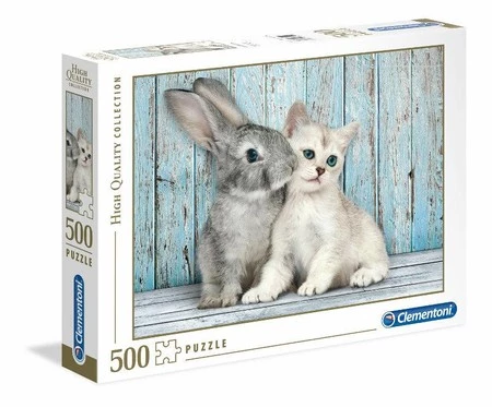 Puzzle 500 HQ Kot i królik 35004 -