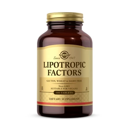 Solgar Lipotropic Factors Czynniki lipotropowe na wsparcie wątroby 100 tabl.