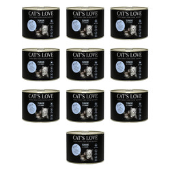 Zestaw 10x CAT'S LOVE Junior Kalb - cielęcina z olejem z łososia (200g)
