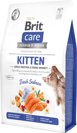 BRIT CARE Cat GF KITTEN Strong Immunity Łosoś 2kg