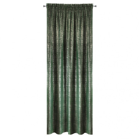 ZASŁONA GOTOWA D91 CYPR NA TAŚMIE 140 X 270 CM ZIELONY
