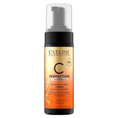 Eveline C Perfection Rozświetlająca Pianka do mycia twarzy 3w1 150ml