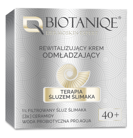 Biotaniqe,  Terapia Śluzem Ślimaka, Rewitalizujący Krem Odmładzający 40+, 50 ml