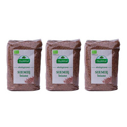 Zestaw: 3x Siemię lniane BIO 500 g