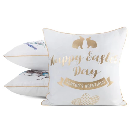 Poszewka Wiosna 65 45 x 45 cm, Biały