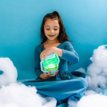 Glo Pals, Słoik sensoryczny do napełnienia wodą, kolor błękitny