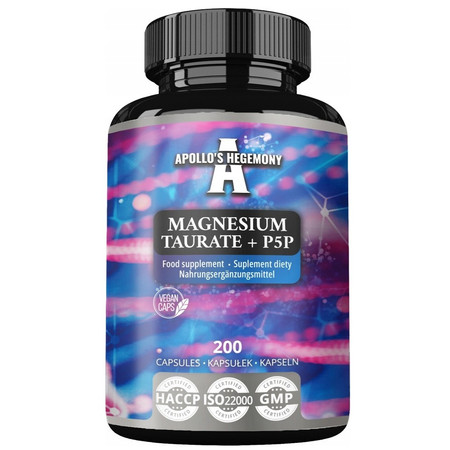 Magnesium Taurate + P5P suplement diety 200 kapsułek