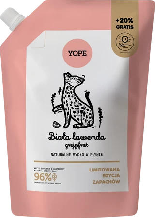 Yope Refil Mydło w Płynie Biała Lawenda Grejpfrut 600ml