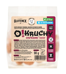 GLUTENEX CIASTKA OWSIANE Z ŻURAWINĄ I JABŁKIEM BEZ DODATKU CUKRÓW BEZGLUTENOWE O!KRUCHY 90 g