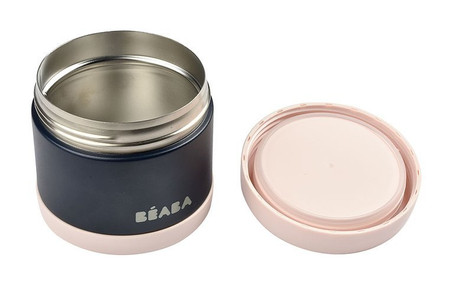 Beaba Pojemnik - termos obiadowy ze stali nierdzewnej z hermetycznym zamknięciem duży 500 ml light pink/night blue